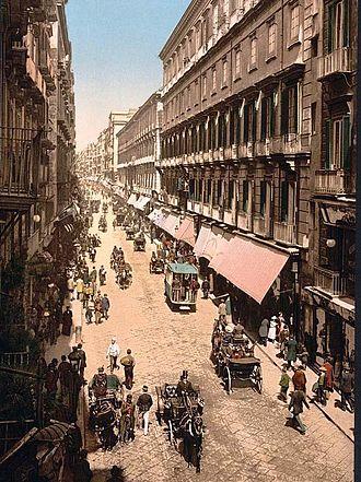 Photomechanical print, Naples 1890-1900.