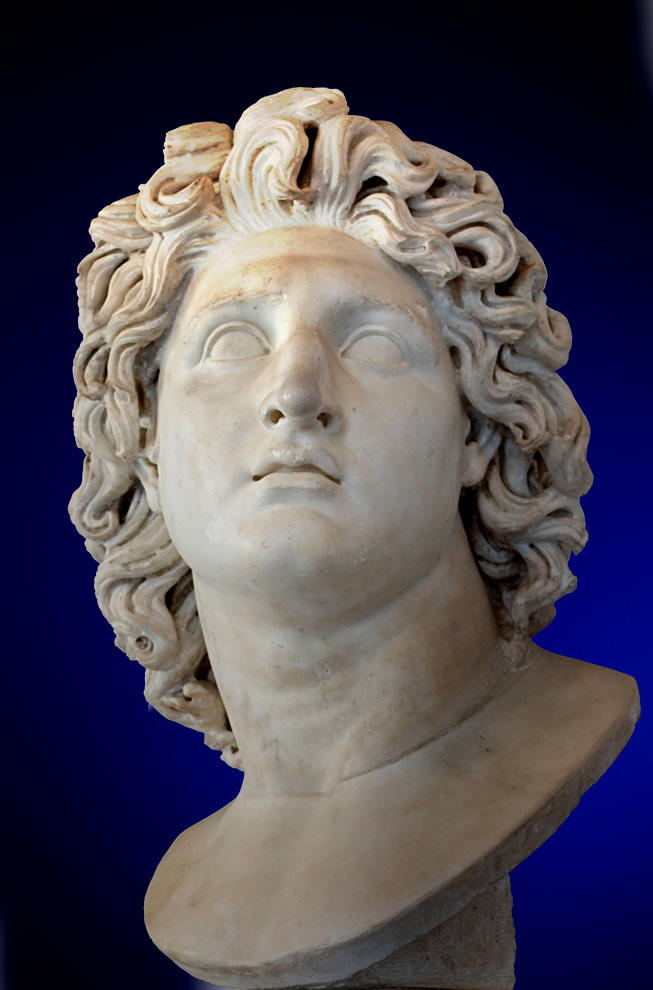 Alessandro Magno, uno dei protagonisti del Novellino, statua di marmo conservata presso i Musei Capitolini, Roma.