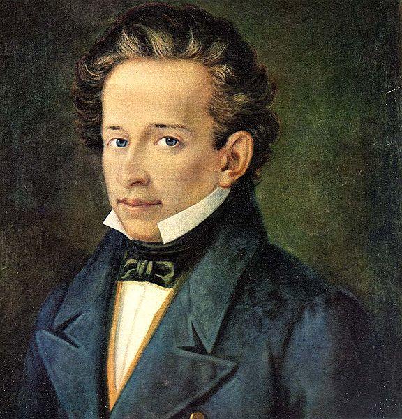 Leopardi, Giacomo (1798-1837) - ritr. A Ferrazzi, Recanati, casa Leopardi