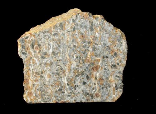 Staurolith-Granatglimmerschiefer. © Sammlung Institut f. Geologische Wissenschaften, FU Berlin